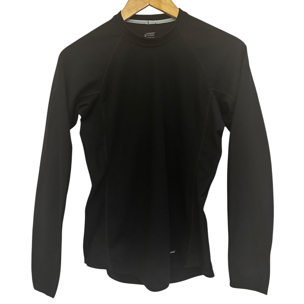 Patagonia Capilene‎ Performance Base Layer Top Black Long Sleeve Crewneck Ski S